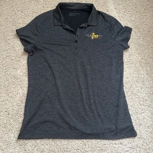 Womens Nike Dri Fit Golf Polo Indianapolis 500 "100th" Sz Large Charcoal (389)